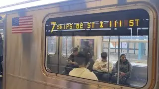 NYC Subway: R188 7 Local, Skip Stop, & Express Trains @74th St-Broadway