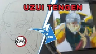 DRAWING UZUI TENGEN | ANIME | DEMON SLAYER | WEEB JC