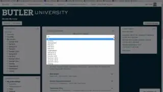 Moodle Home Page Navigation