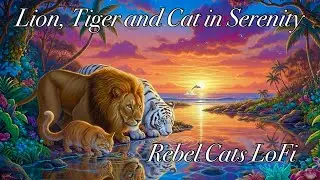 【Lo-Fi Relax/Sleep Music】Lion, Tiger and Cat in Serenity
