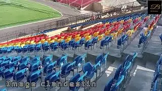 STADE TATA RAPHAËL Installation des nouveaux sièges( bakiti ya sika ekoti)