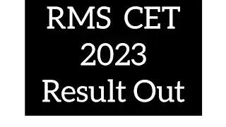 RMS CET Result 2024 | Military School Exam Result Out #Rms Result #2024 #rmsresultout