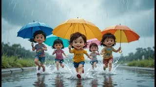 Rain Rain Lets Go Play | Cheerful Kids Song | Fun Outdoor Rhyme for Toddlers