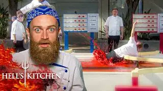 Chefs Balance for Creative Pasta Ingredients | Hell's Kitchen