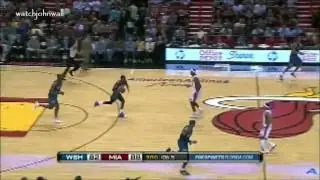 John Wall speeds by all 5 Miami Heat players