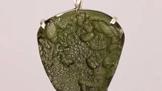 Half Polished Genuine Moldavite Pendant SW951