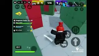 Playing with my pro friend in Roblox rivals