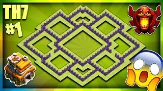&ldquo;MIGHTY&rdquo; BRAND NEW TOWN HALL 7 (TH7) TROPHY/TITAN LEAGUE BASE DESIGN 2018-Clash Of Clans