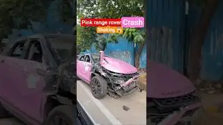 Pink Range Rover crash Shocking Luxury CarAccident #rangrover #rangrovercrash