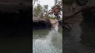 Cape York infamous island jump. #australia #capeyork #tour #ktm500exc