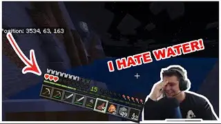 ALMOST DROWNING WITH ALL MY ITEMS!! (Minecraft: Survival)