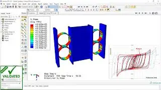 Двухтрубный демпфер при циклической нагрузке Abaqus