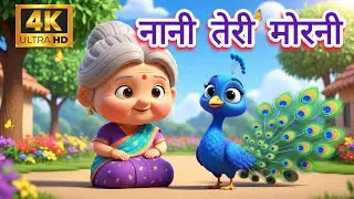 नानी तेरी मोरनी ! Nani Teri Morni! Nurshri Rhymes!4k Animation! Hindi Rhymes! Kiddy Spark ai
