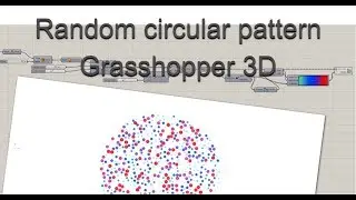 Randomly coloured circular pattern | Grasshopper 3D