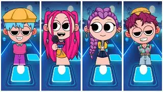 Kpop Demon Hunters 🆚 SAJA Boys 🎮 Tiles Hop EDM RUSH