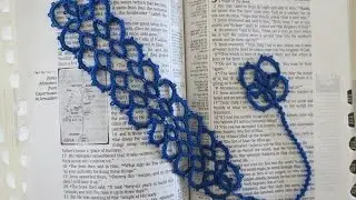 Needle Tatting Bookmark part 1