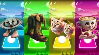 La Vaca Saturno Saturnita 🆚️ Lirli Larila 🆚️Tripi Tropi 🆚️ Ballerina Cappucina-Tiles Hop Challenge.