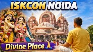 ISKCON Temple Noida &ndash; Mind Blowing Experience | Radha Krishna Temple Vlog #foreyou #viral 