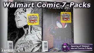 Opening Walmart Marvel 7 packs - Vol 1 - Amazing Spider-Man, Silver Surfer, Facsimile Variants!