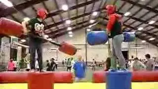 Inflatable Gladiator Fight - Kaila vs. Monica