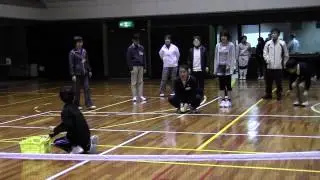 BLIND TENNIS / stopping the ball by blind beginner