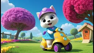 Twinkle Turtle's Magic Scooter | Magical Scooter Adventure Song for Kids | Turtle Fun Rhyme