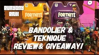 Jazzwares Fortnite Bandolier and Teknique 4'' solo mode action figures toy review and Giveaway!