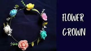 How to make flower crown at home / simple foam flower tiara / flower hairband