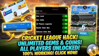 CRICKET LEAGUE HACK UNLIMITED GEMS & COINS ALL PLAYERS UNLOCKED 🔓 100% WORKING CLICK NOW🔥😱