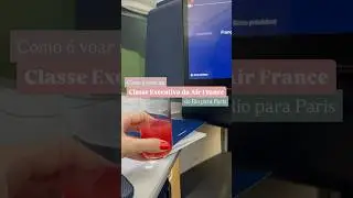 Essa &eacute; a classe executiva da Air France, do v&ocirc;o AF409, do Rio de Janeiro para Paris