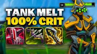 FULL CRIT MASTER YI 1v9 TANK SHREDDER BUILD TOP LANE