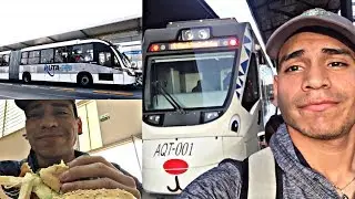 TREN Y METROBÚS DE PUEBLA / PROBÉ LA CEMITA Y LOS TACOS ÁRABES :D