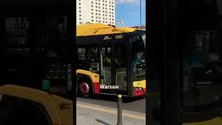 MODERN PUBLIC TRANSPORT IN WARSAW| ELECTRIC BUS| TRAM #bus #tram #travel #transport #street #poland