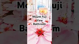 🌸Sakura Epoxy Floor Bathroom. 🗻Mount Fuji View. #interiordesign #epoxy #diy #renovation