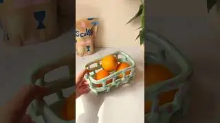It&rsquo;s giving&hellip; James P. Sullivan (Sulley) Fruit Bowl 🍊 #airdryclay #diypottery #pottery #monstersinc