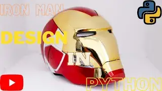 IRON MAN HELMET Design in Python IDLE Shell.