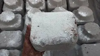soft dusty crispy white cement sand crumble dry+sifting in 💦 💯🤤