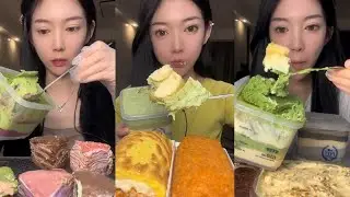 asmr mukbang - sweet assorted dessert eating