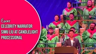 Celebrity Narrator Simu Liu Performs at Epcot's Candlelight Processional