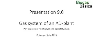 09.6 The gas system of  biogas plants - pressure relief valves and gas safety chain