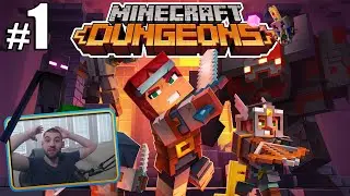 THIS GAME IS OVERWHELMING | Minecraft: Dungeons | Gameplay Part 1