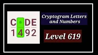Cryptogram Level 619 Letters and Numbers