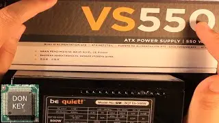 Corsair VS550 vs Be Quiet! 500W power supply side-by-side comparison and overview
