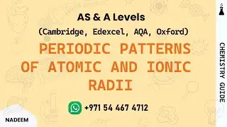 Atomic & Ionic Radii Trends l CHEMISTRY l AS  LEVELS l Science And Math