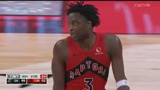 OG Anunoby Comes Out Of Nowhere For A Putback Dunk Over DeRozan!