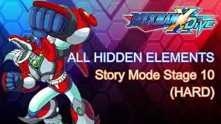 Rockman X Dive | Story Mode Stage 10 (Hard) | All Hidden Element Location