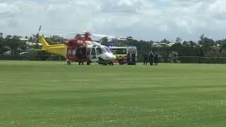 Westpac Rescue Helicopter landing and take off