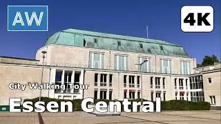 [4K] City Walk Essen from Central Station to Philharmonic Hall