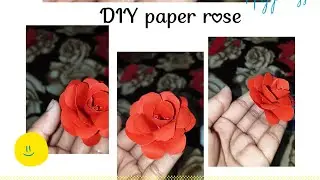 DIY Paper Rose 🌹 | Easy Paper Flower making in 5 minutes ❤️