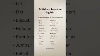 British vs American Usage Differences 🇬🇧🇺🇸|| #english #difference #shorts